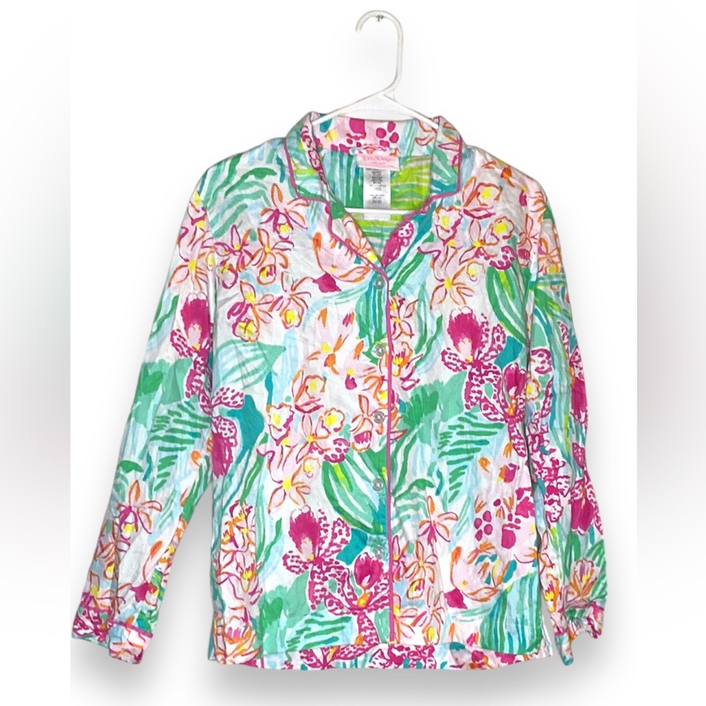 Lilly Pulitzer pottery barn exclusive Tropical Floral pj top